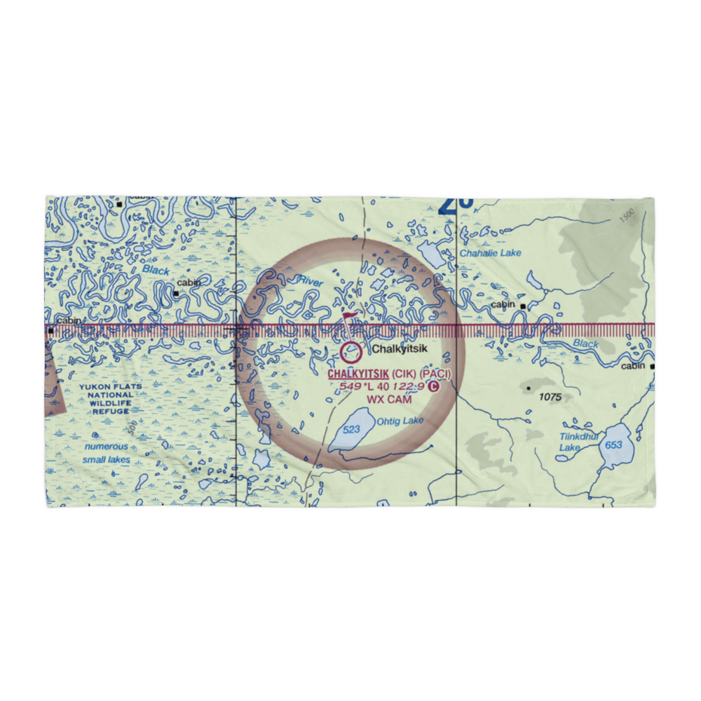 Chalkyitsik Airport (CIK) VFR Sectional Towel 