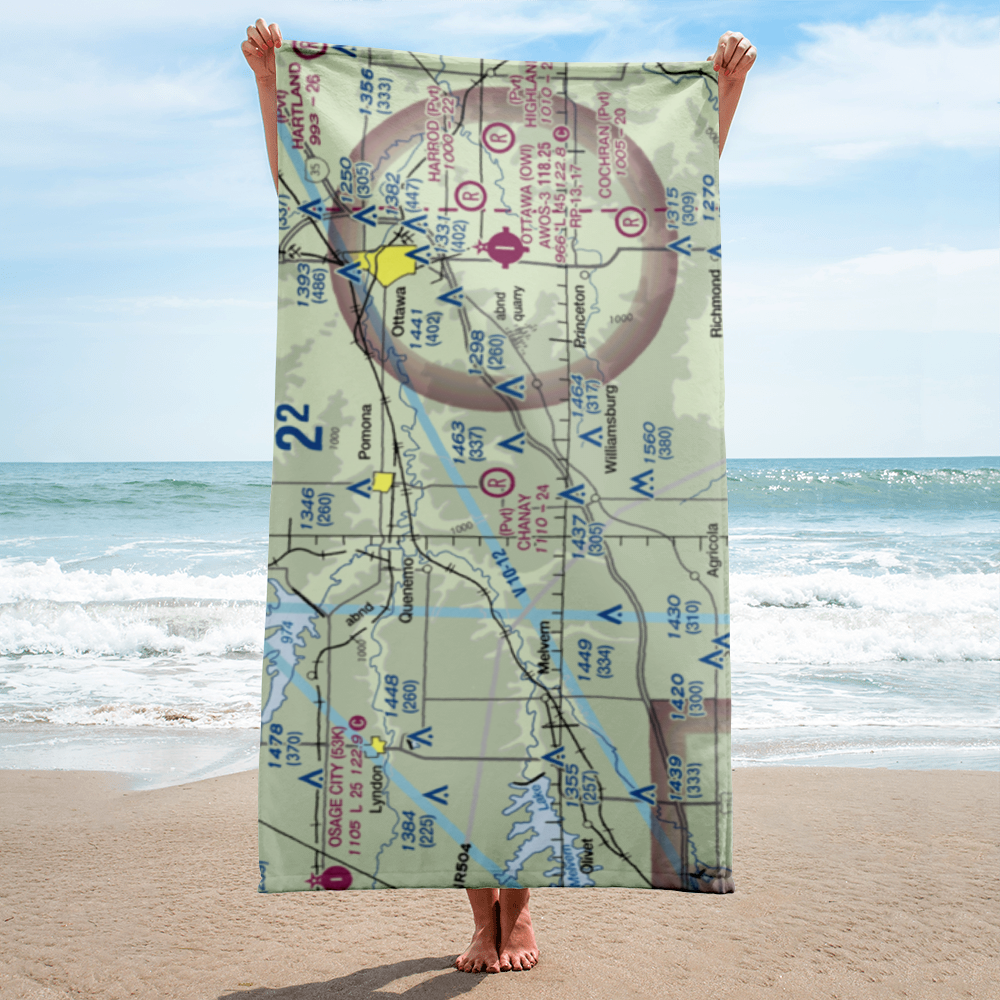 Chanay Airport (40KS) VFR Sectional Towel 