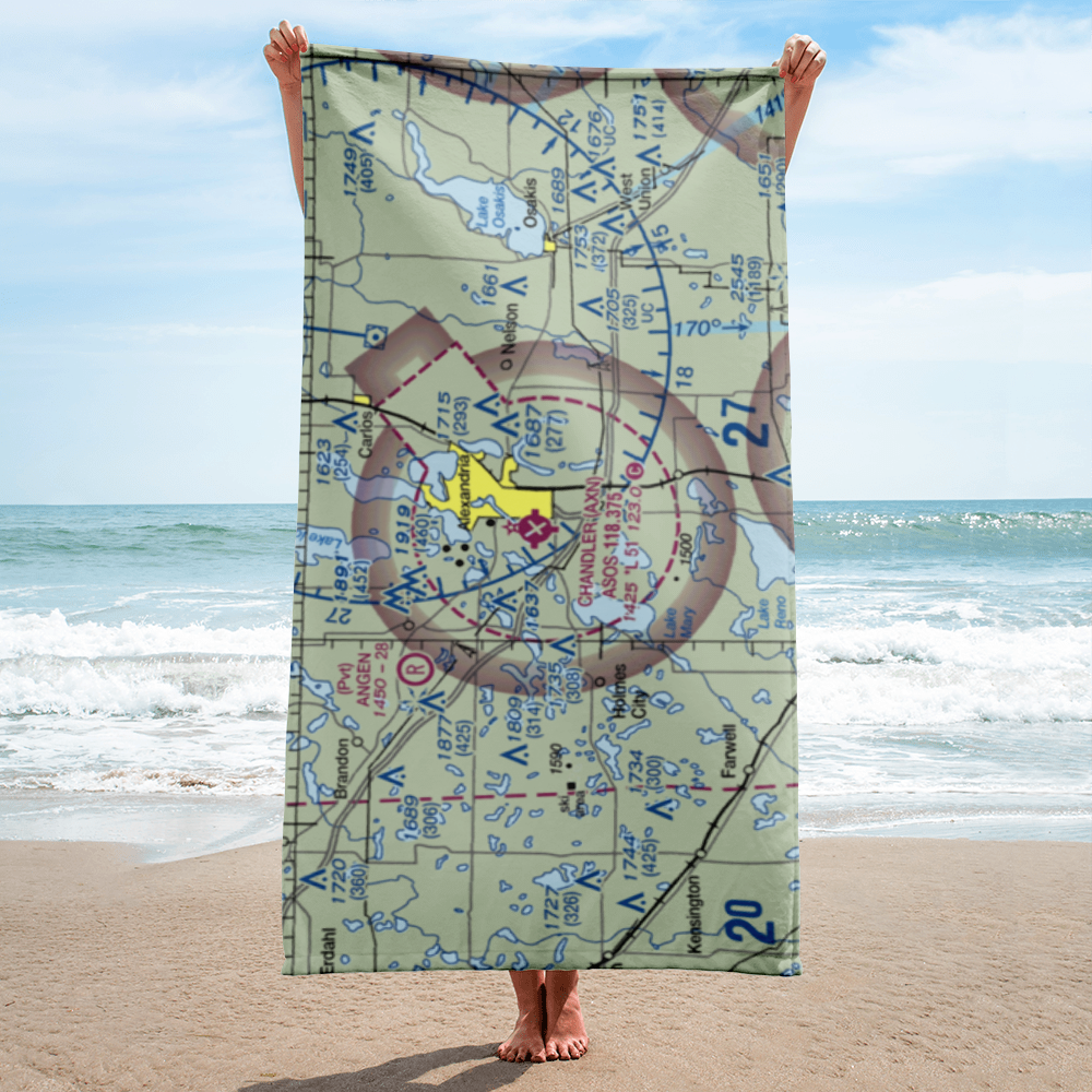 Chandler Field (AXN) VFR Sectional Towel 