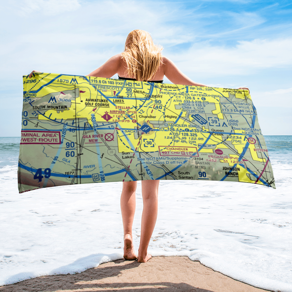 Chandler Municipal Airport (CHD) VFR Sectional Towel 