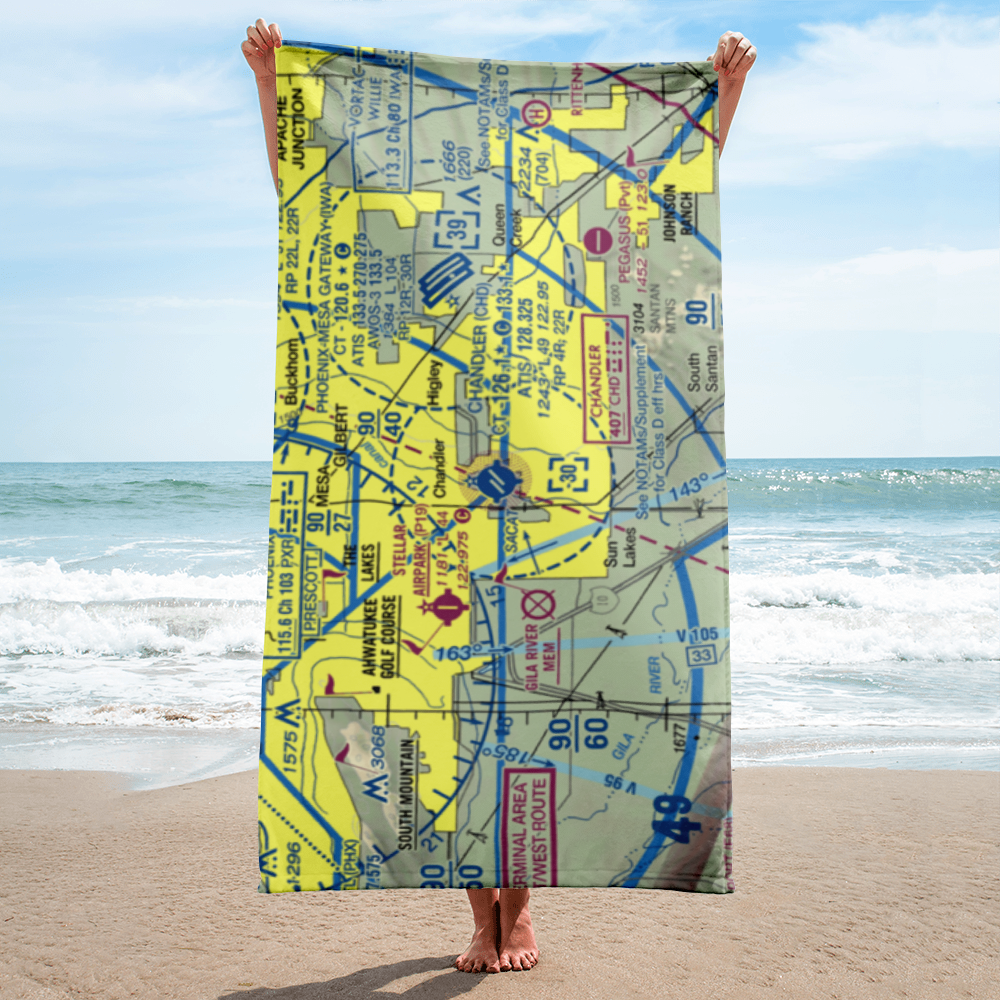 Chandler Municipal Airport (CHD) VFR Sectional Towel 