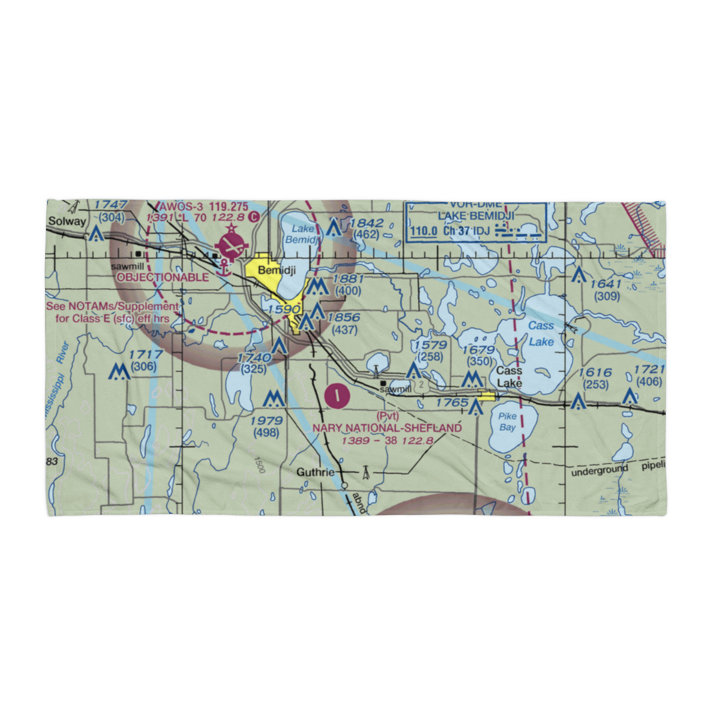 Chandler Personal Use Airport (38MN) VFR Sectional Towel 