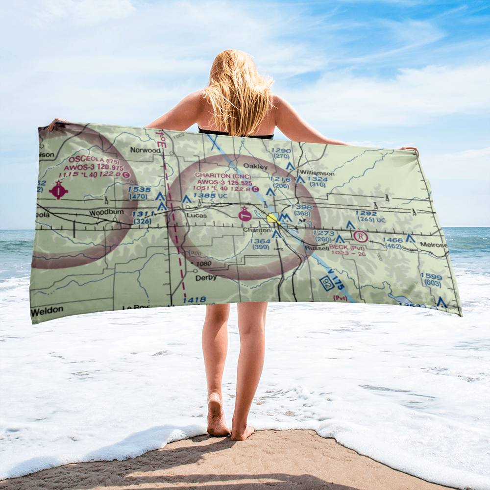Chariton Municipal Airport (CNC) VFR Sectional Towel 