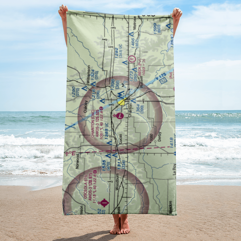 Chariton Municipal Airport (CNC) VFR Sectional Towel 