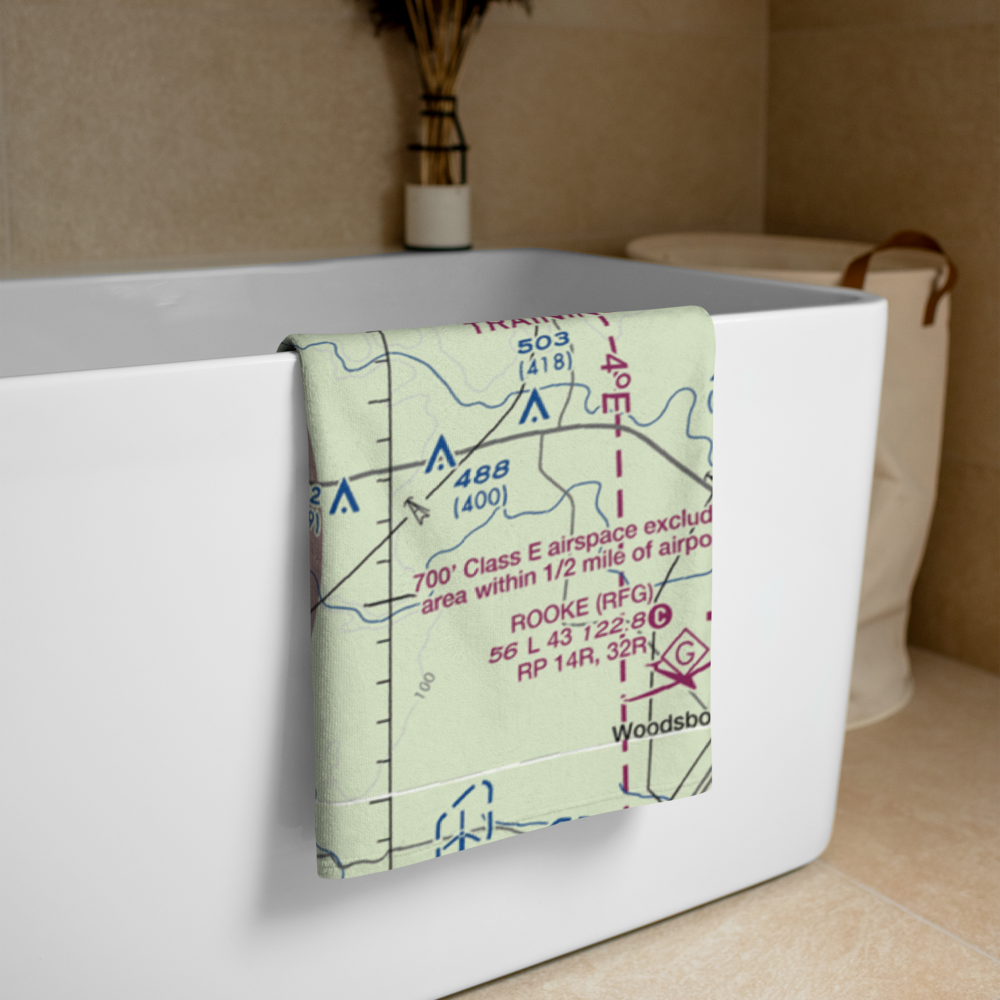 Chase Field Industrial Airport (TX2) VFR Sectional Towel 