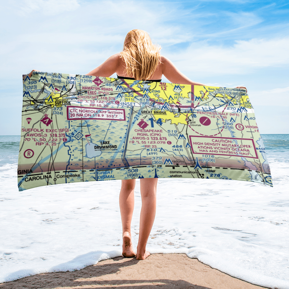 Chesapeake Regional Airport (CPK) VFR Sectional Towel 