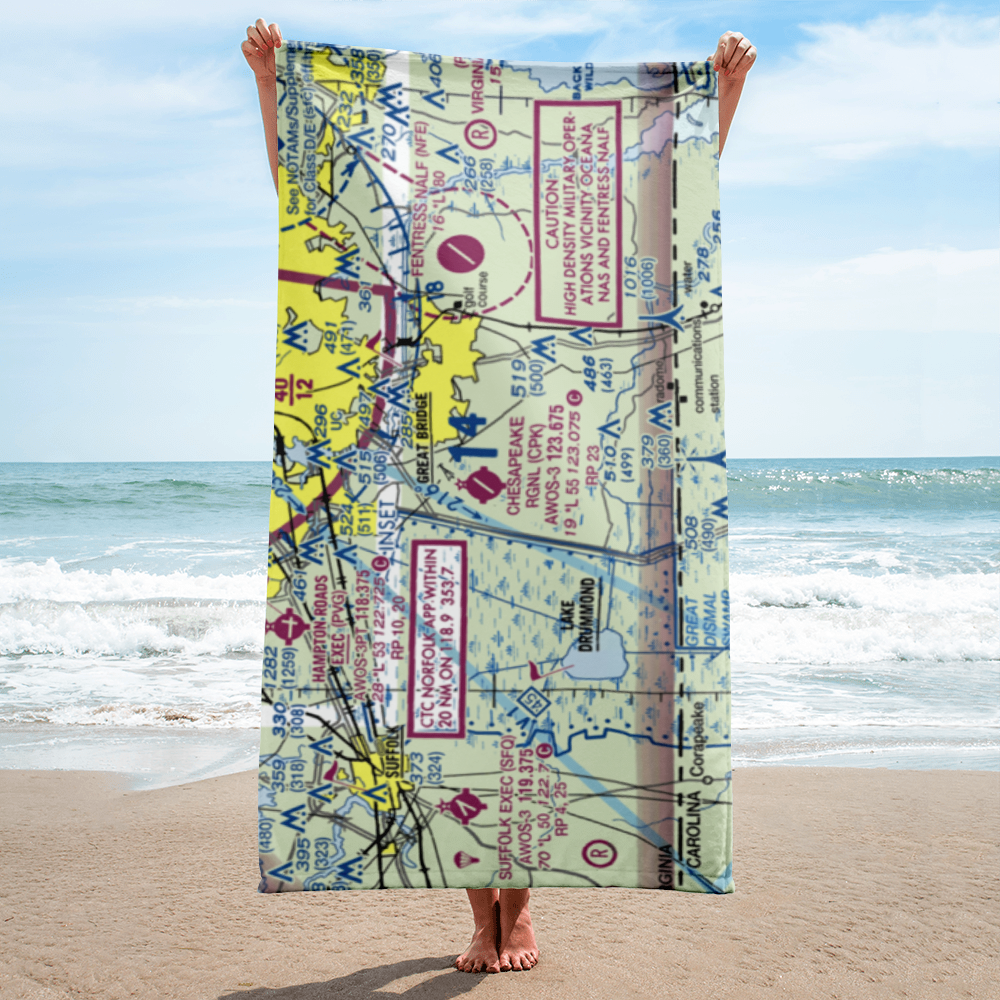 Chesapeake Regional Airport (CPK) VFR Sectional Towel 
