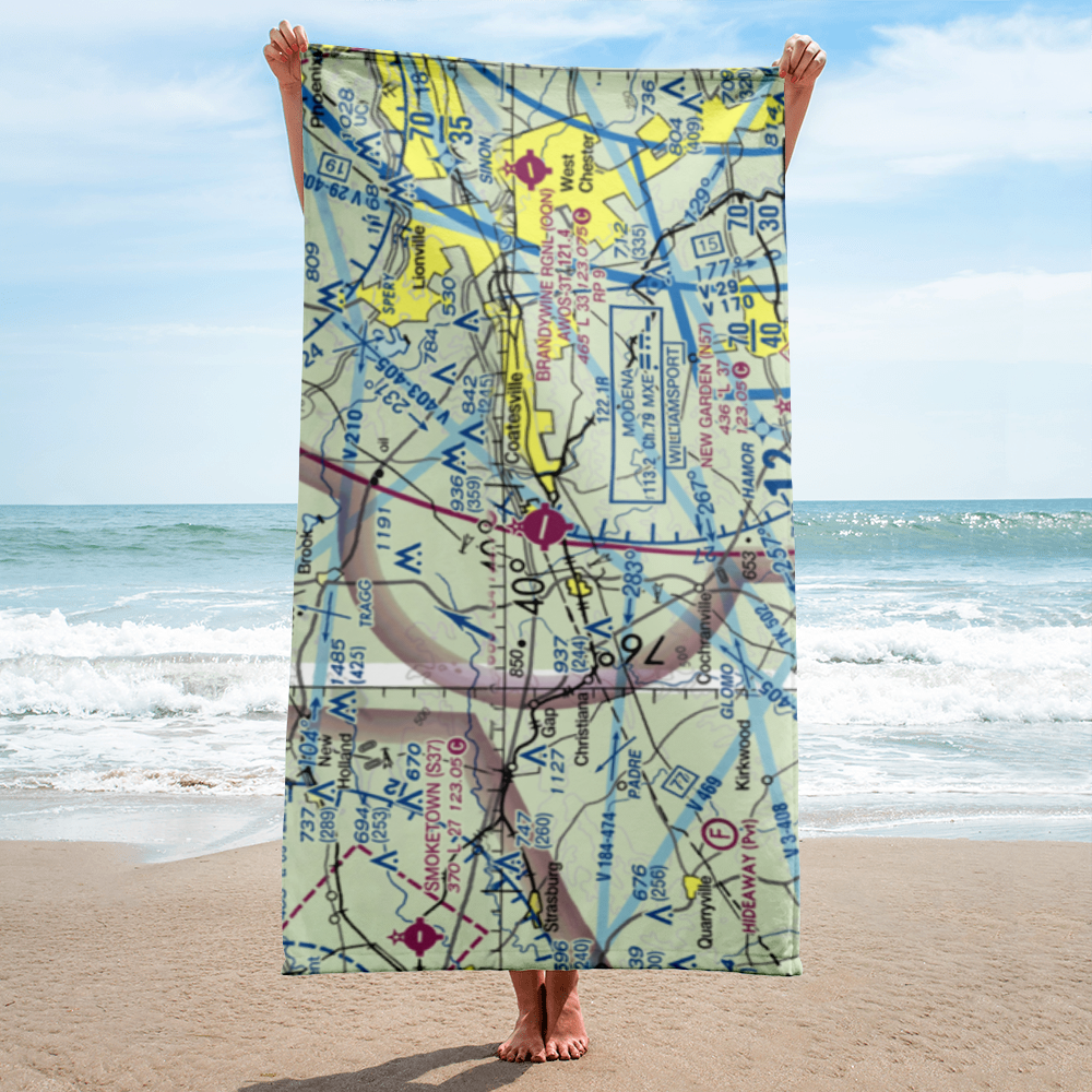 Chester County G O Carlson Airport (MQS) VFR Sectional Towel 