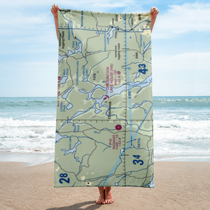 Chesuncook Lake House Seaplane Base (1ME) VFR Sectional Towel