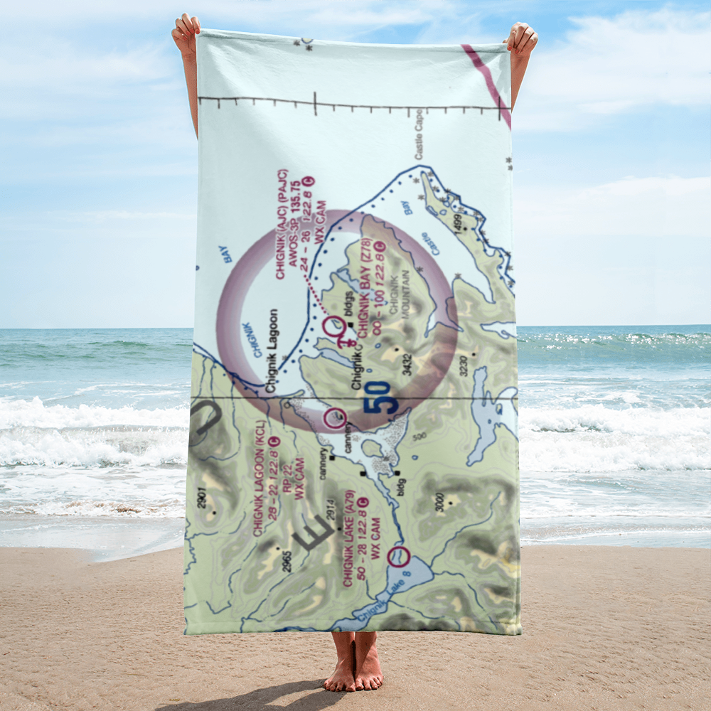 Chignik Bay Seaplane Base (Z78) VFR Sectional Towel 