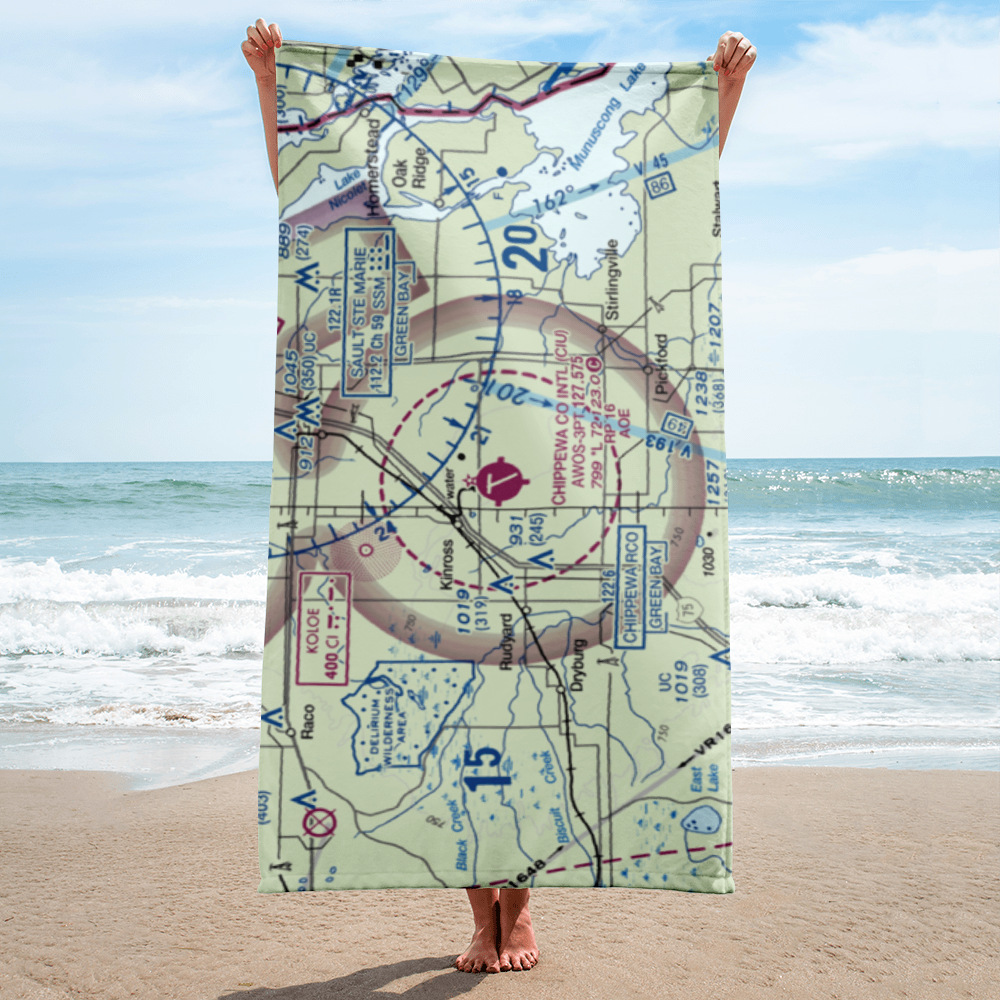 Chippewa County International Airport (CIU) VFR Sectional Towel 
