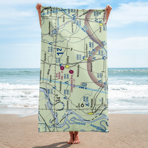 Christmas Airport (MS03) VFR Sectional Towel