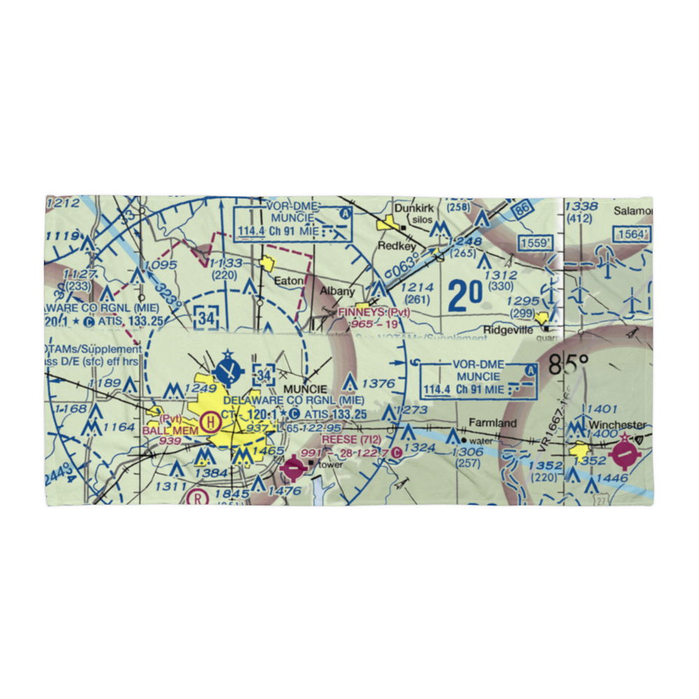 Chuck's Airport (0II0) VFR Sectional Towel 