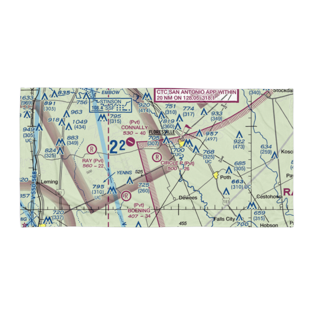 Circle P Ranch Airport (82XS) VFR Sectional Towel 