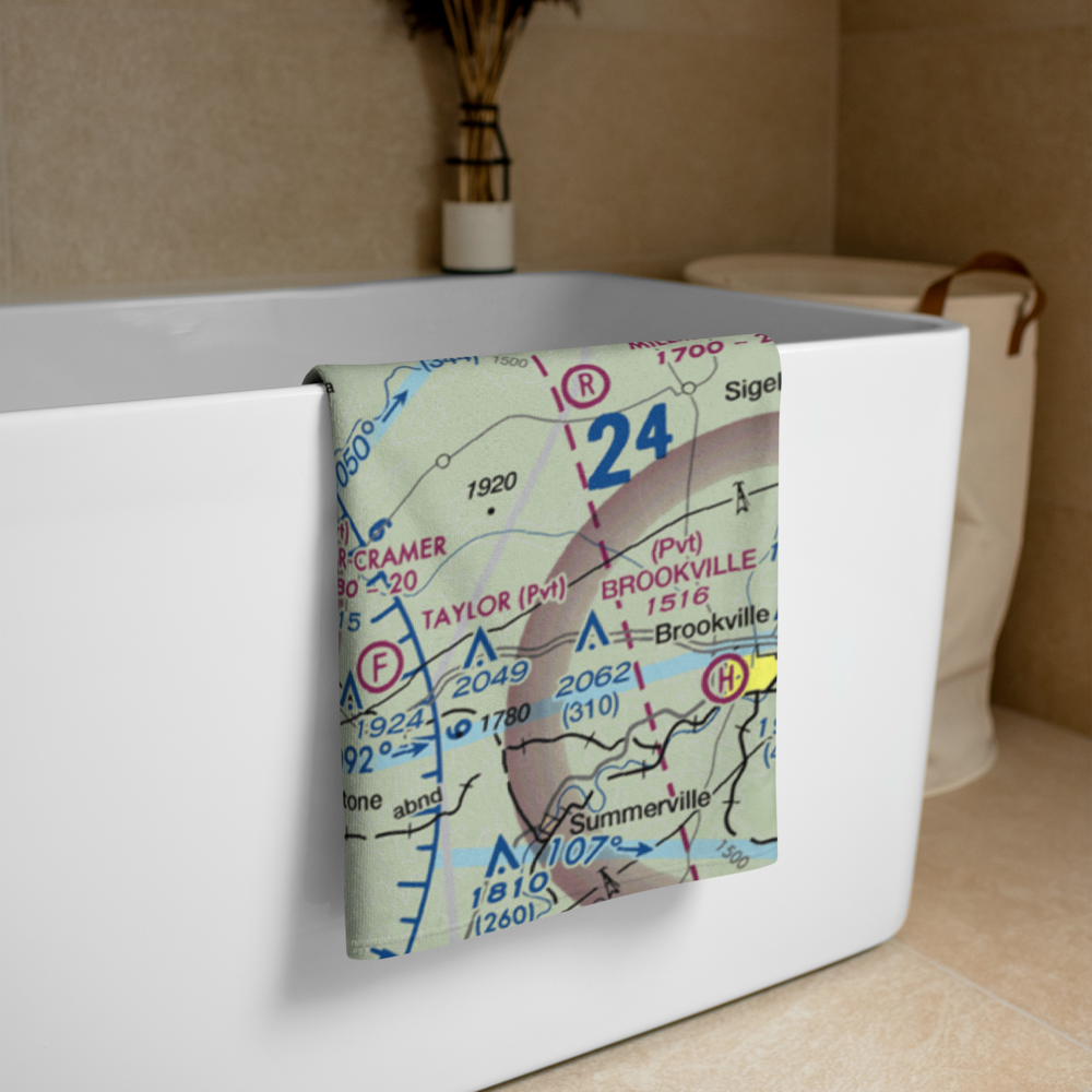 Clarion County Airport (AXQ) VFR Sectional Towel 