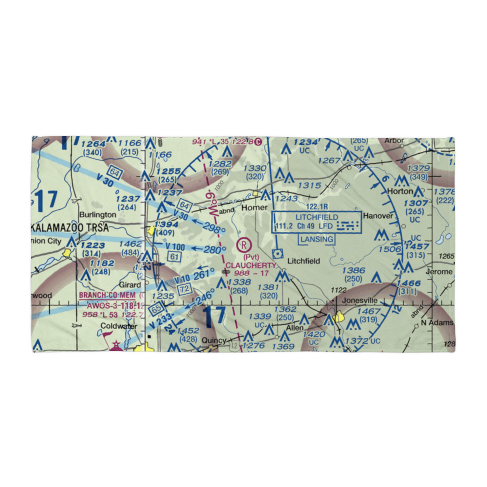 Claucherty Airport (MI35) VFR Sectional Towel 