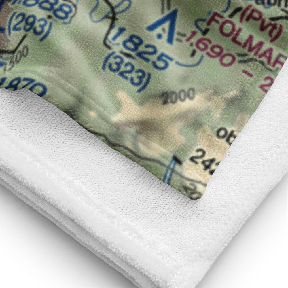 Clearfield Lawrence Airport (FIG) VFR Sectional Towel 