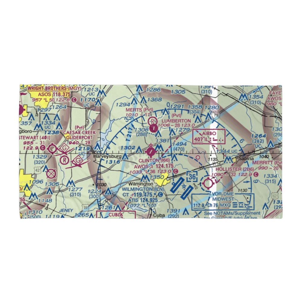 Clinton Field (I66) VFR Sectional Towel 