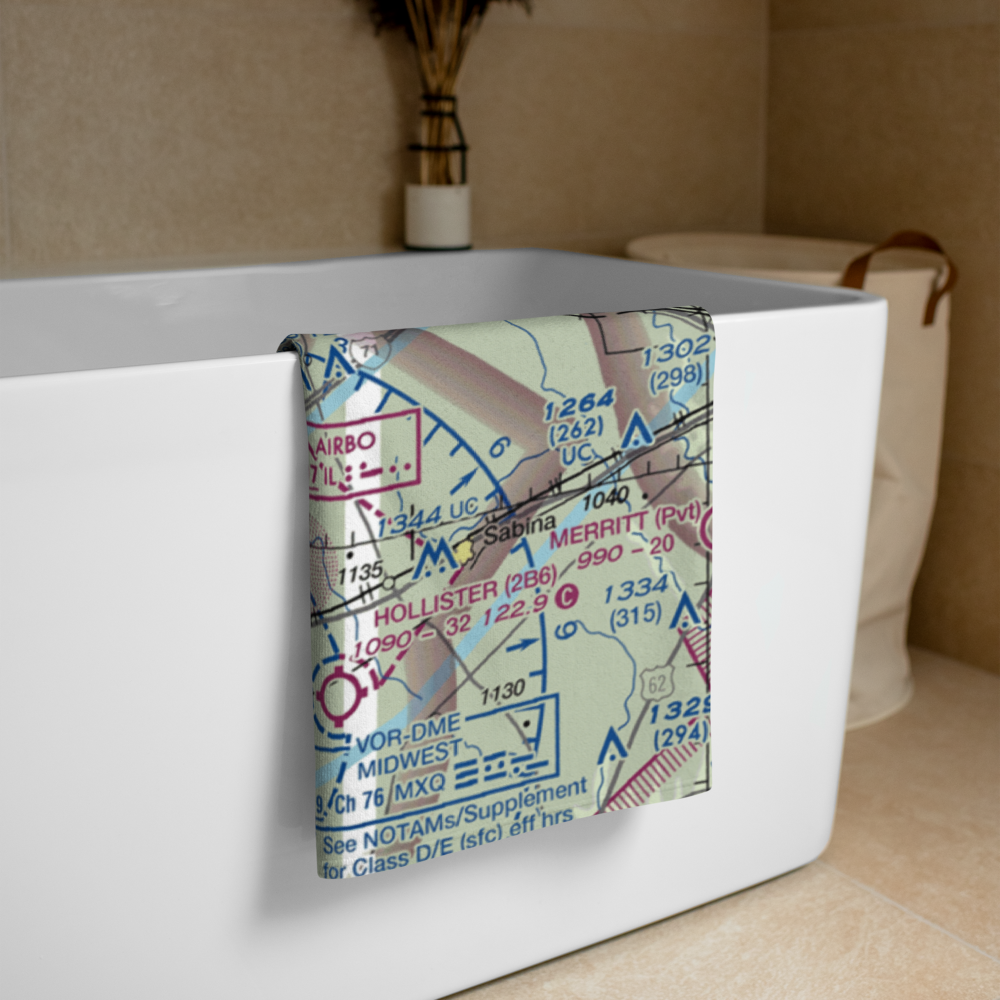 Clinton Field (I66) VFR Sectional Towel 