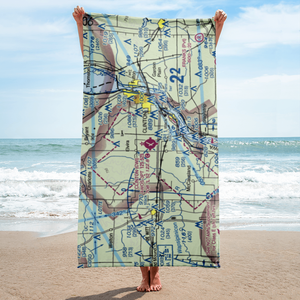 Clinton Municipal Airport (CWI) VFR Sectional Towel