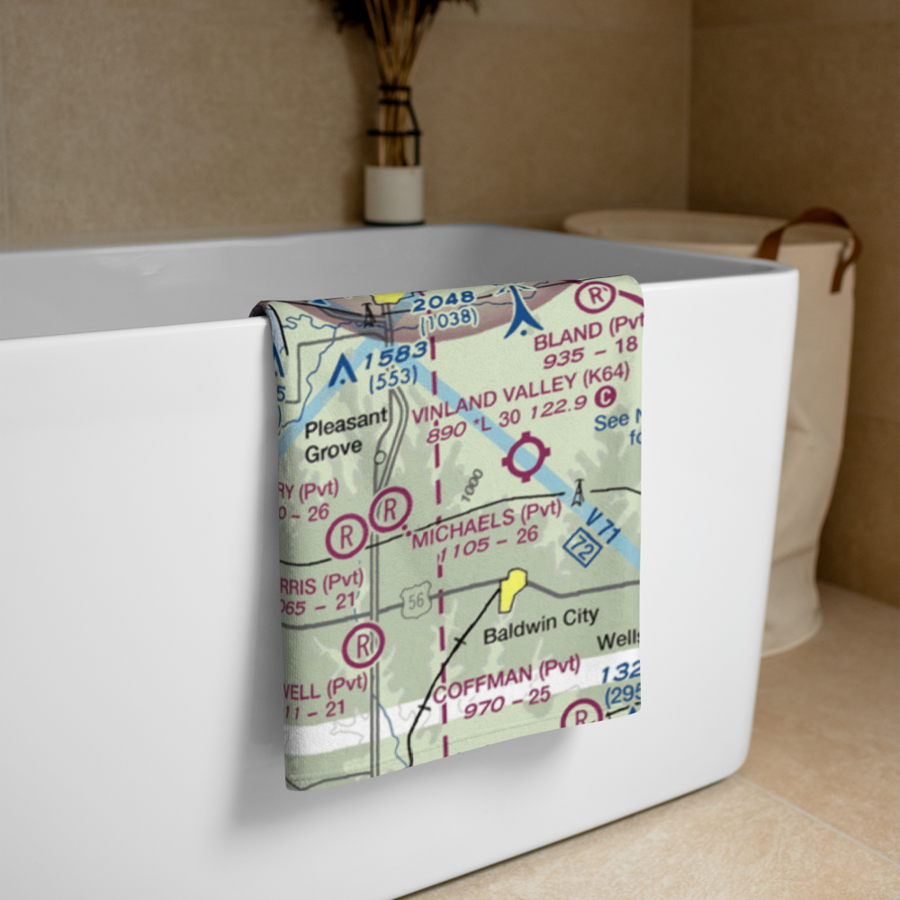 Cloud Airport (7KS2) VFR Sectional Towel 