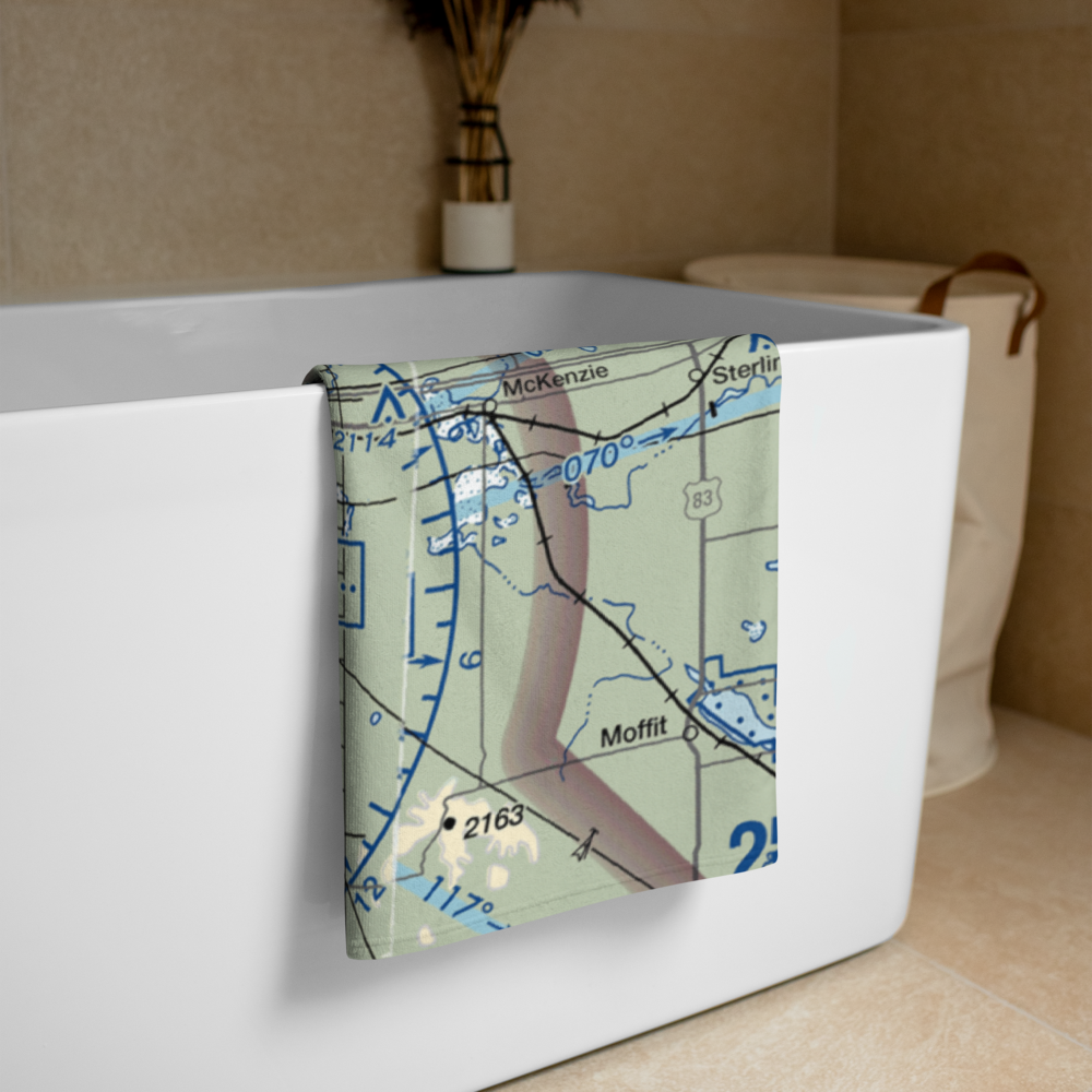 Cloud Nine Airport (ND98) VFR Sectional Towel 