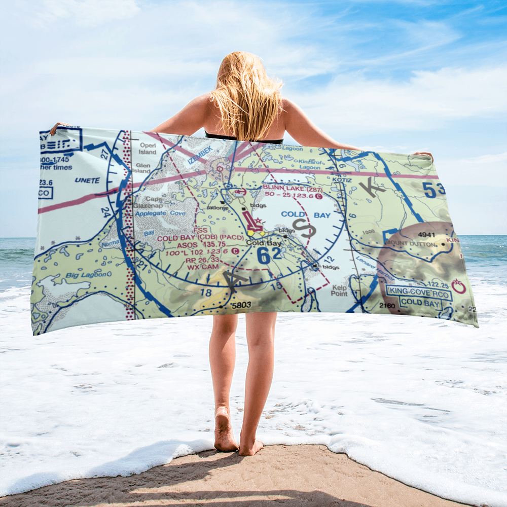 Cold Bay Airport (CDB) VFR Sectional Towel 