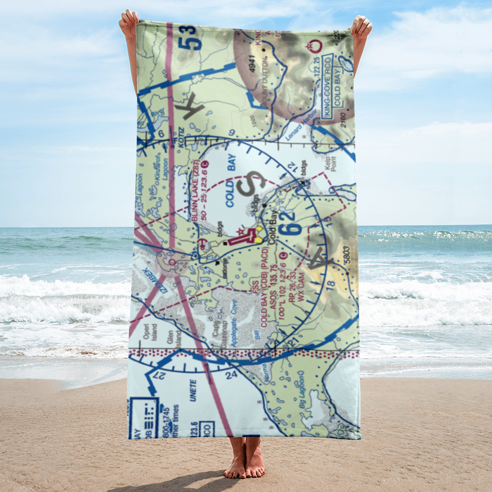 Cold Bay Airport (CDB) VFR Sectional Towel 