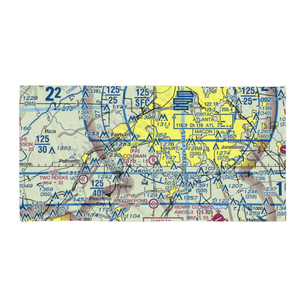 Coleman Field (GA95) VFR Sectional Towel 