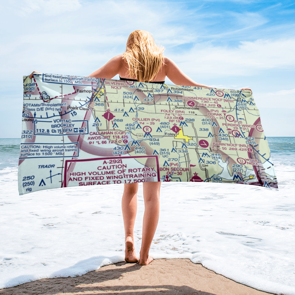 Collier Airpark (2AL1) VFR Sectional Towel 