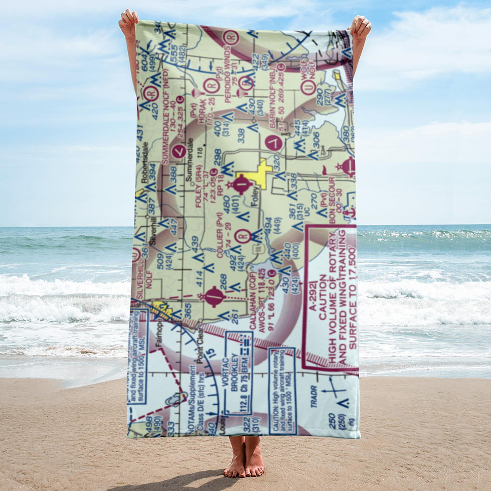 Collier Airpark (2AL1) VFR Sectional Towel 