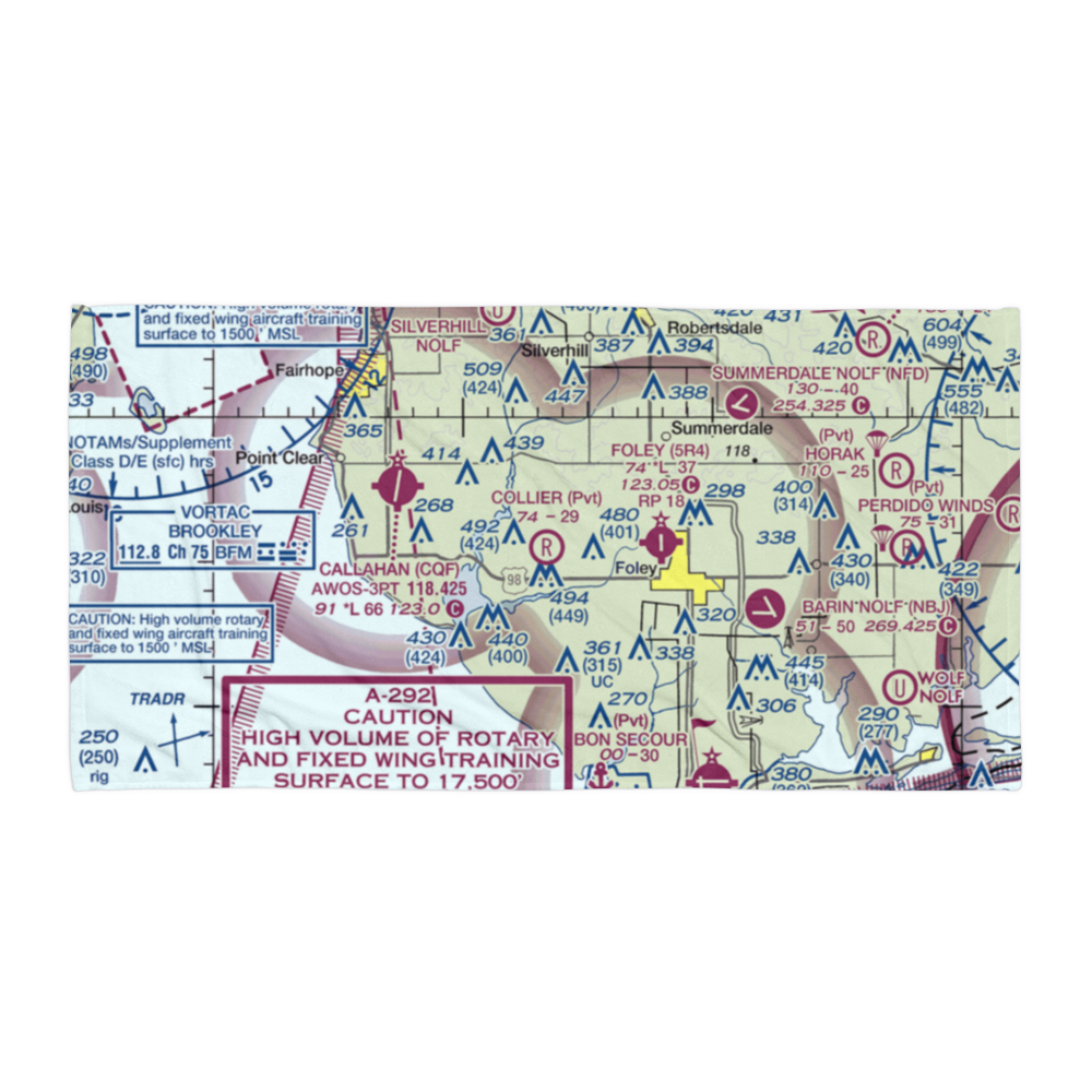 Collier Airpark (2AL1) VFR Sectional Towel 