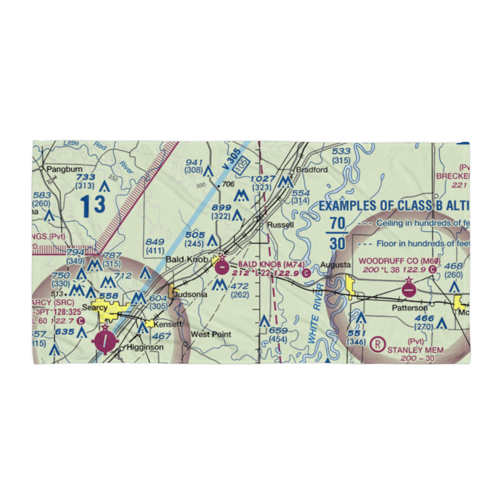 Collisons Field (COLLISO) VFR Sectional Towel 