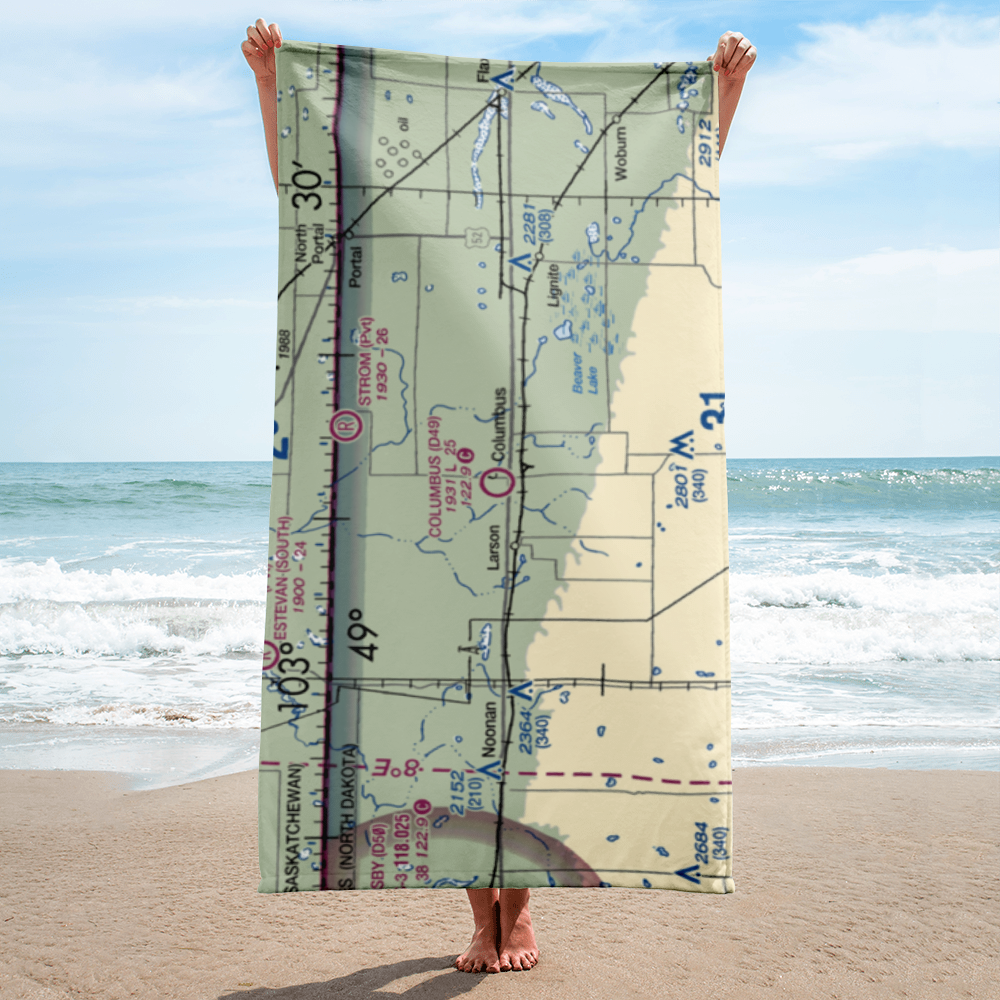 Columbus Municipal Airport (D49) VFR Sectional Towel 