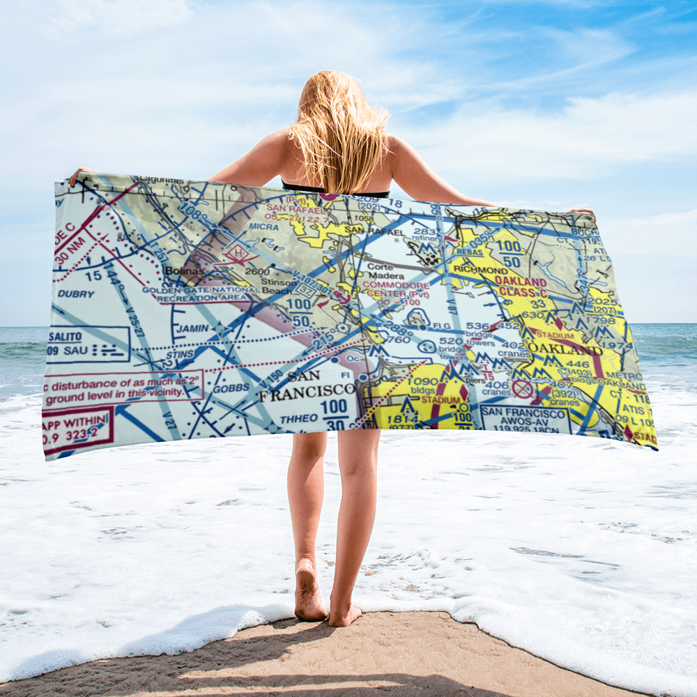 Commodore Center Seaplane Base (22CA) VFR Sectional Towel 