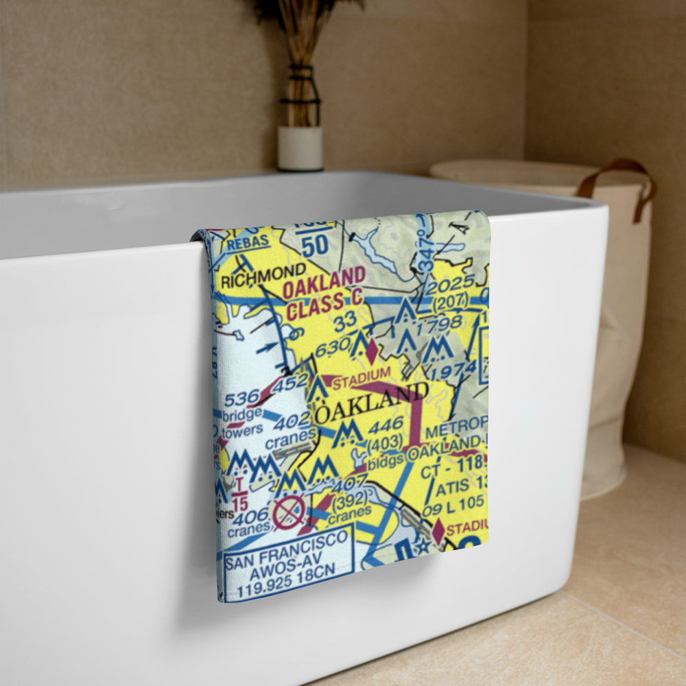 Commodore Center Seaplane Base (22CA) VFR Sectional Towel 