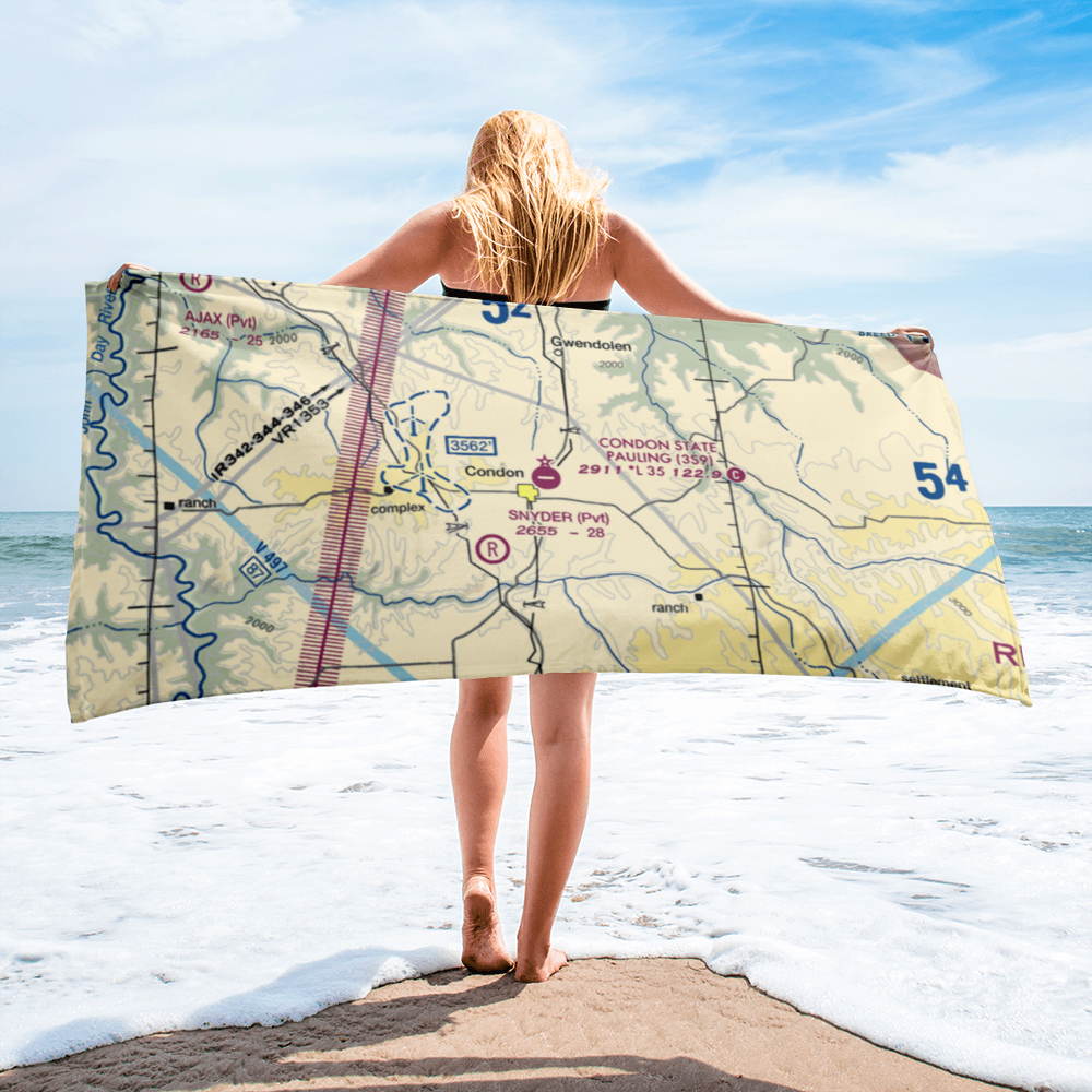 Condon State Pauling Field (3S9) VFR Sectional Towel 