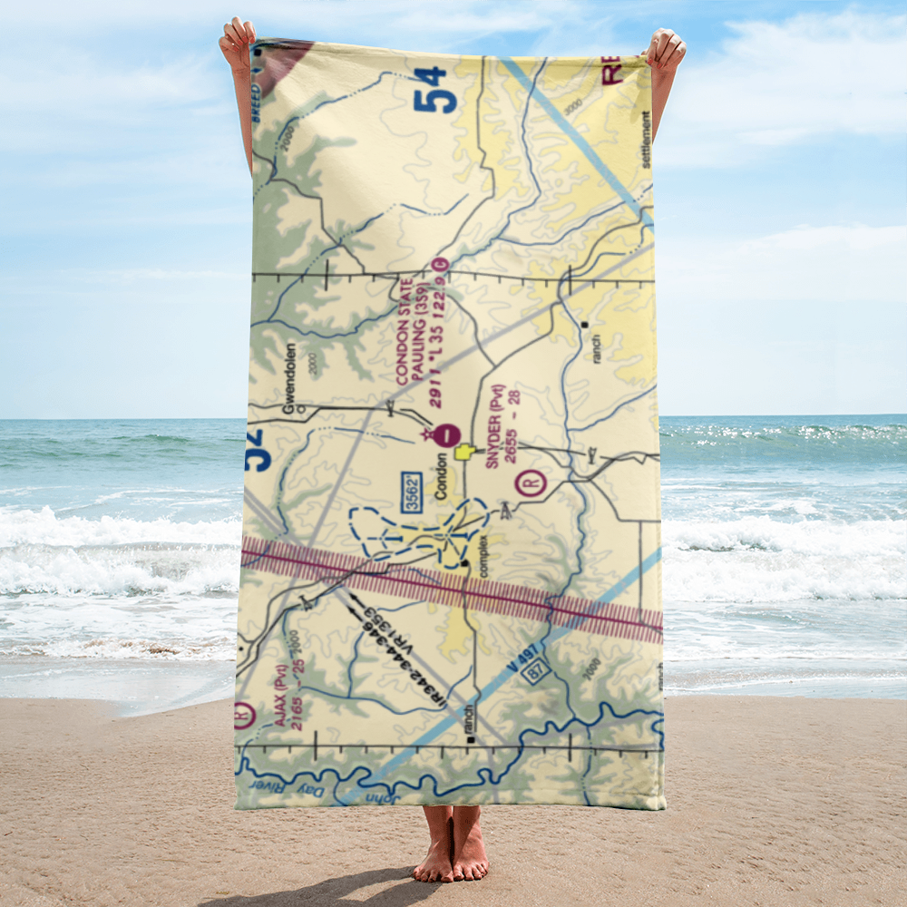 Condon State Pauling Field (3S9) VFR Sectional Towel 