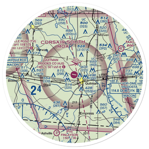Quitman Brooks County Airport (4J5) VFR Sectional Sticker (30 mile)