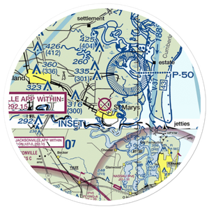 St Marys Airport (4J6) VFR Sectional Sticker (20 mile)