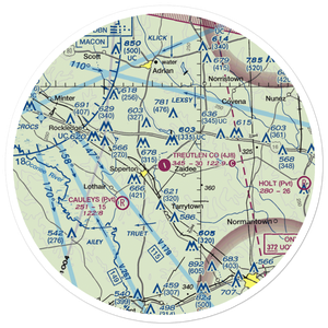 Treutlen County Airport (4J8) VFR Sectional Sticker (30 mile)