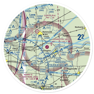 Lexington Municipal Airport (4K3) VFR Sectional Sticker (30 mile)