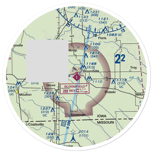 Bloomfield Municipal Airport (4K6) VFR Sectional Sticker (30 mile)