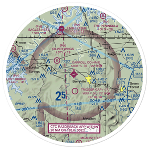 Carroll County Airport (4M1) VFR Sectional Sticker (30 mile)