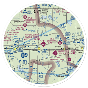 Carlisle Municipal Airport (4M3) VFR Sectional Sticker (30 mile)