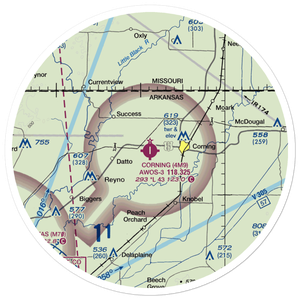 Corning Municipal Airport (4M9) VFR Sectional Sticker (30 mile)