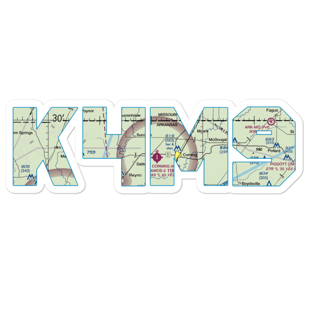 Corning Municipal Airport (4M9) VFR Sectional Sticker 