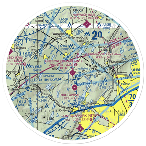 Greenwood Lake Airport (4N1) VFR Sectional Sticker (30 mile)