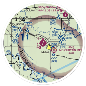 McCurtain County Regional Airport (4O4) VFR Sectional Sticker (20 mile)