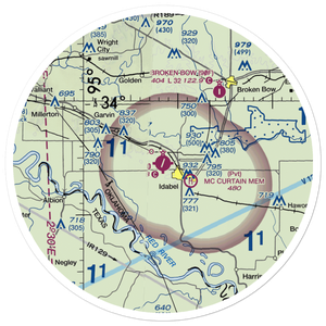 McCurtain County Regional Airport (4O4) VFR Sectional Sticker (30 mile)